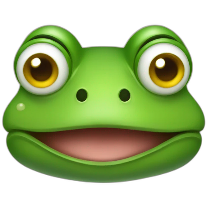 a frog with a mustach emoji