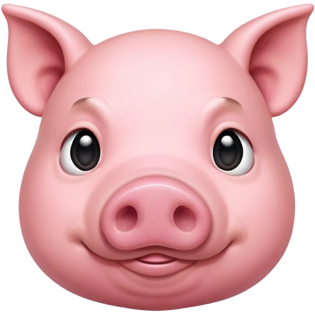 Handsome pig emoji