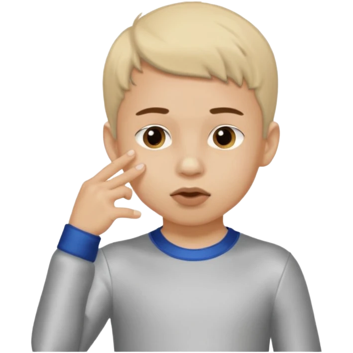 Create an emoji that is a boy at dance who is picking his nose emoji