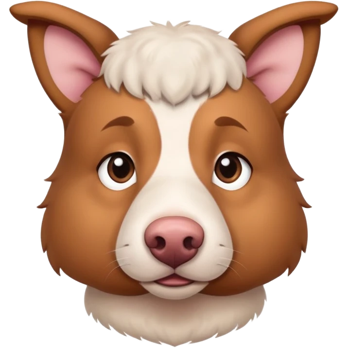 shepherd dog with a snout like Piglet emoji