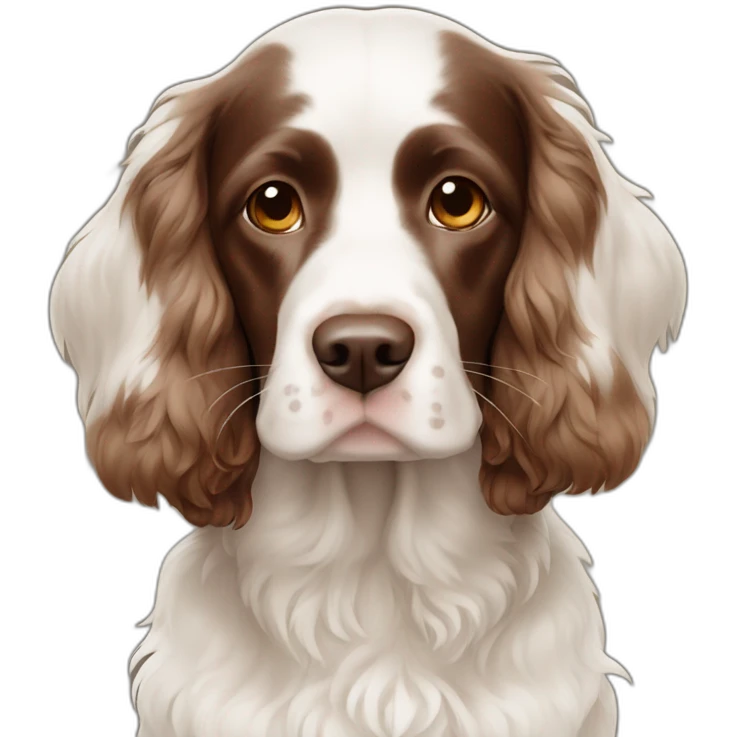 Brown white sprocker emoji