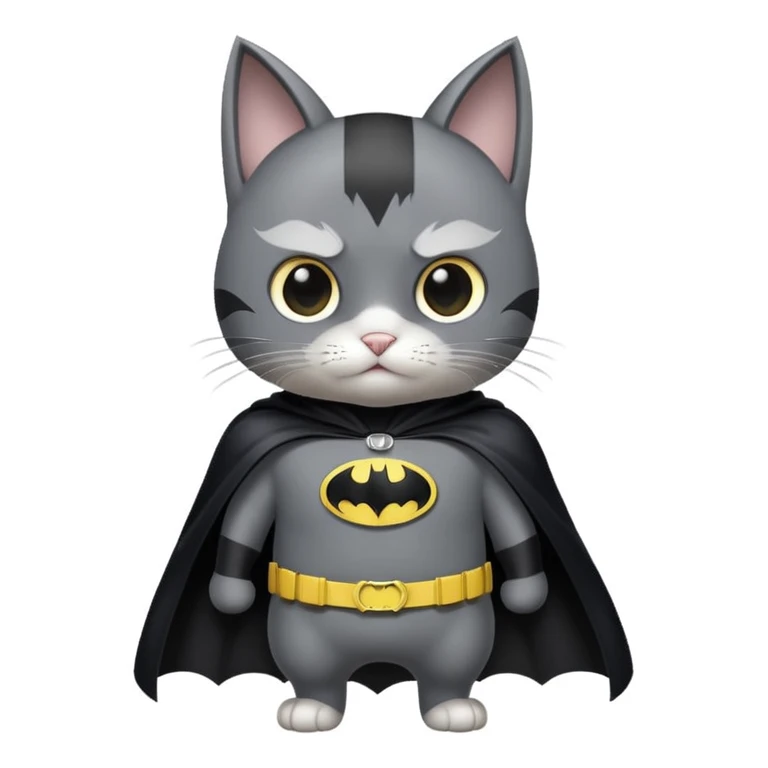 Cat in Batman costume emoji