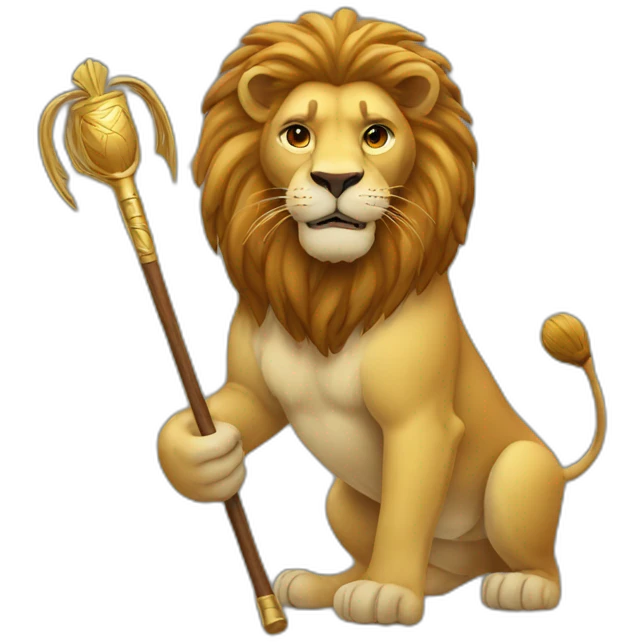 Lion and club  emoji