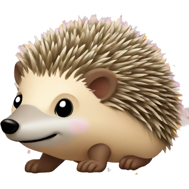 hedgehog with back in flowers emoji