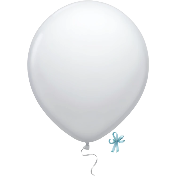 white balloon with subtle wedding decorations emoji
