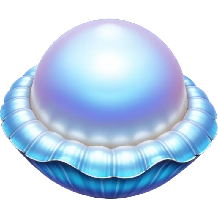 pearl in blue shells emoji