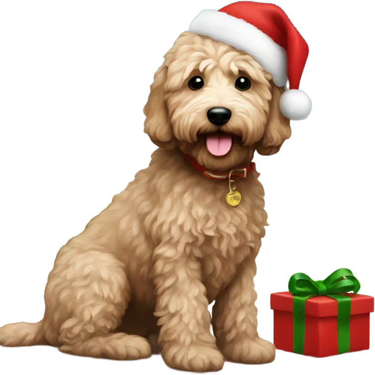 Labradoodle Christmas  emoji