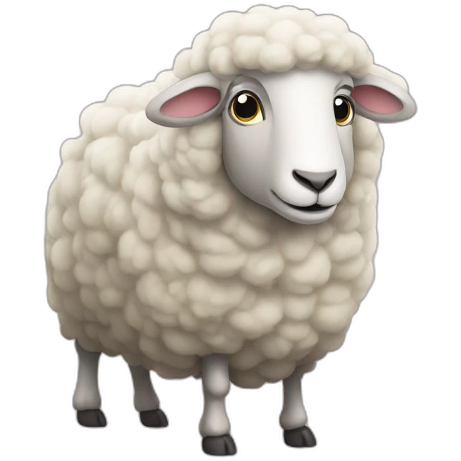 Sheep care about money emoji