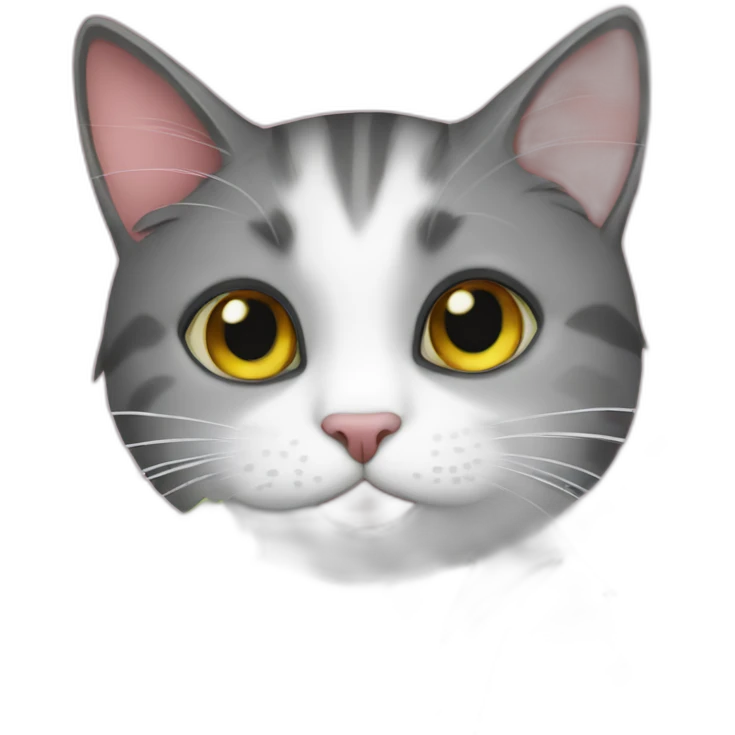 the cat eats the flower emoji