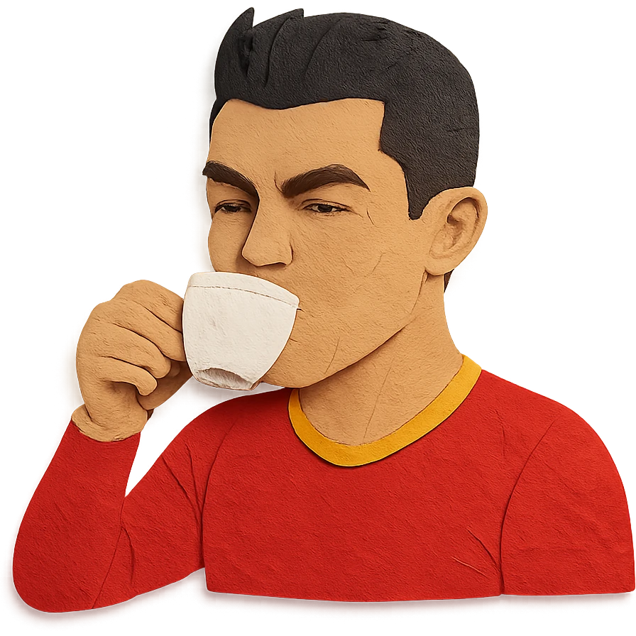 Cristiano Ronaldo drinking tea emoji
