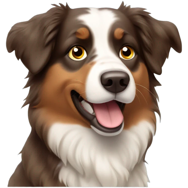 brown Australian shepherd dog emoji