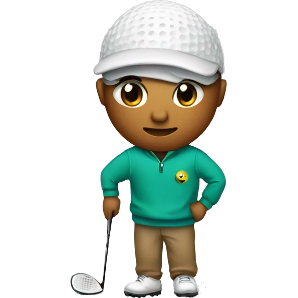 A sweatshirt and a golf ball emoji