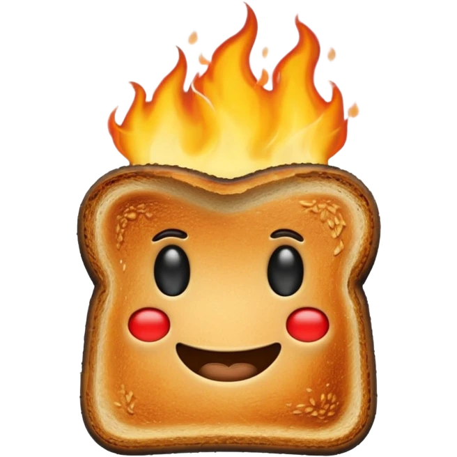 burning toast emoji