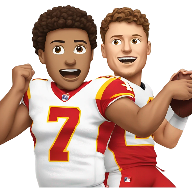 Josh Allen fighting Patrick Mahomes  emoji