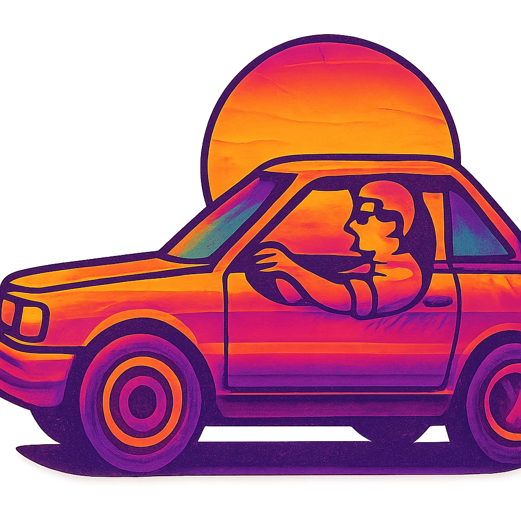 person driving a car emoji