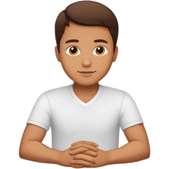 Man sitting on a table emoji