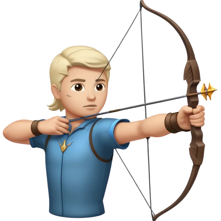 un archer avec un cible en arriere plans emoji