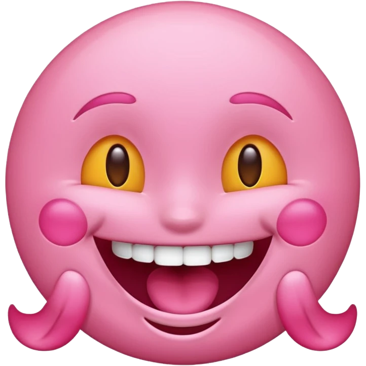 Pink laughing emojii emoji