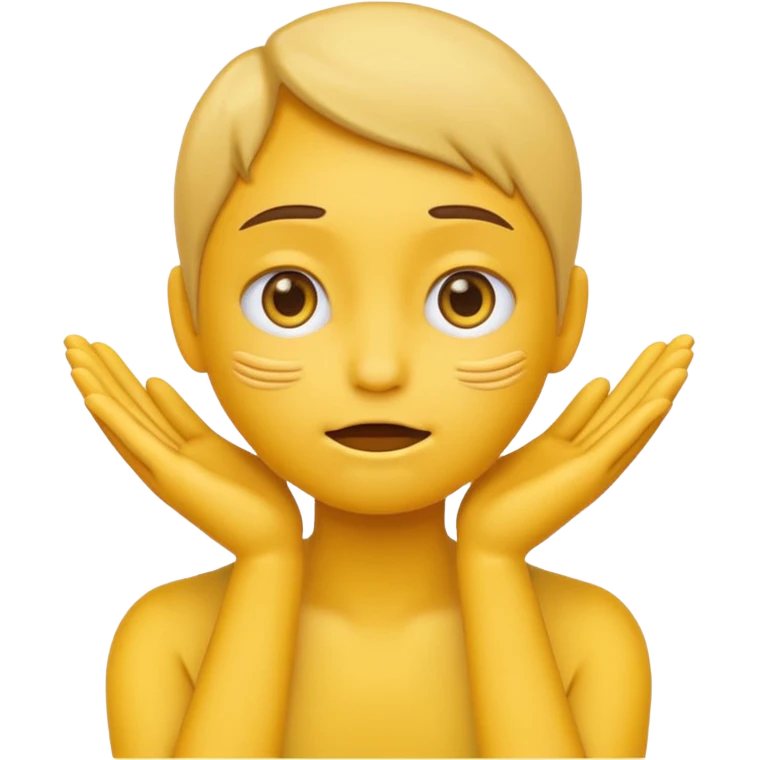 Generic yellow emoji head with X instead of eyes and hands around throat  emoji