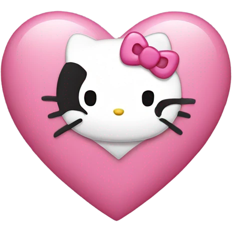 a hello kitty heart emoji