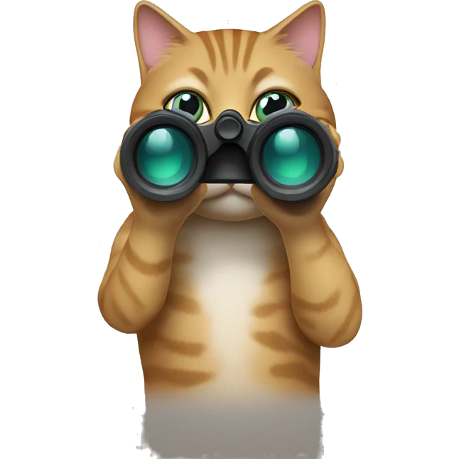 cat with binoculars emoji