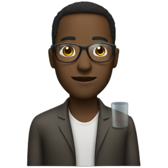 black-man-with-glass emoji