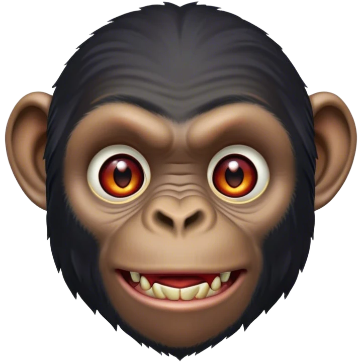 chimpanzee as batman vampire face *old emoji* emoji