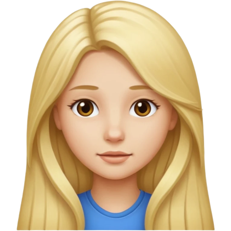 A girl with long blond hair emoji