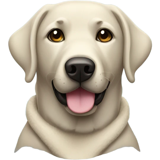Black Lab with winter coat emoji