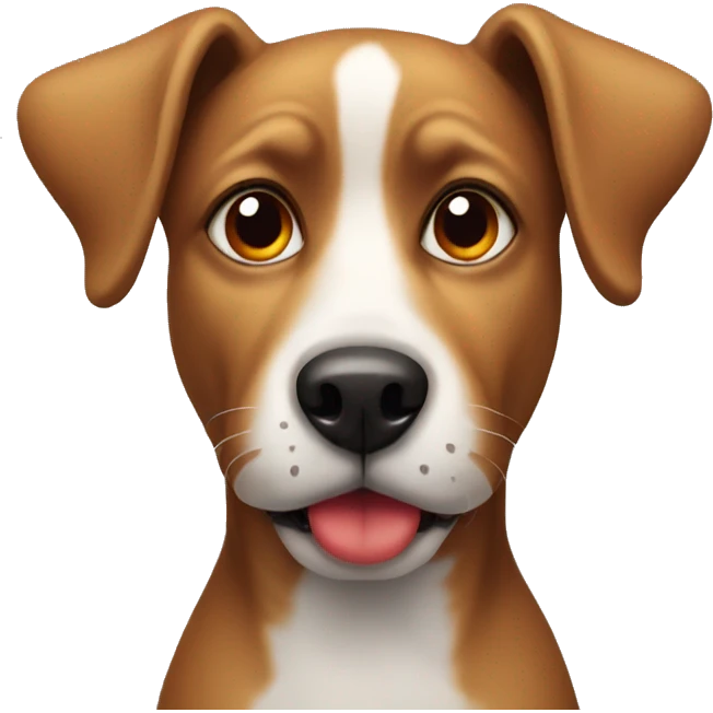 Dog with a red nose  emoji