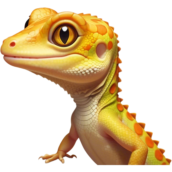 Cinematic Comical Gecko Portrait Emoji, Head tilted dramatically with an exaggeratedly shocked expression, featuring a compact, agile body with wide, comically expressive eyes and a quirky pattern of scales, Simplified yet hilariously expressive features, highly detailed, glowing with a slightly sassy tropical glow, high shine, dramatic yet playful, stylized with an air of quirky reptilian mischief, soft glowing outline, capturing the essence of a meme-worthy gecko that seems ready to scamper its way into viral fame! emoji