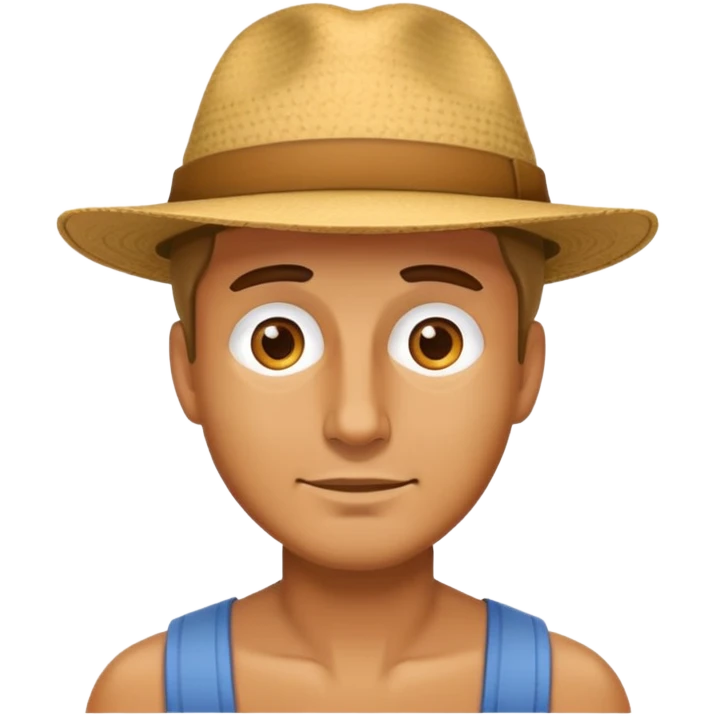 man wearing a hat emoji