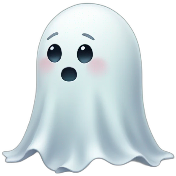 sad cute ghost emoji