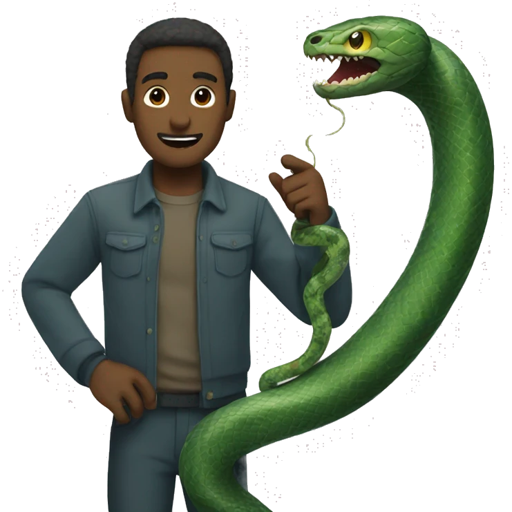 Man and snake emoji