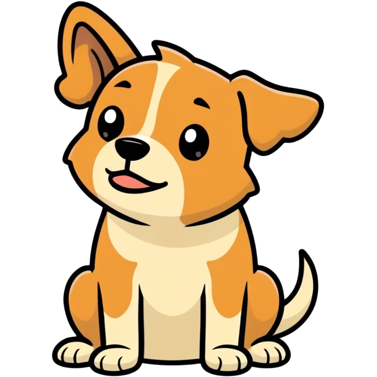 Dog pooping emoji