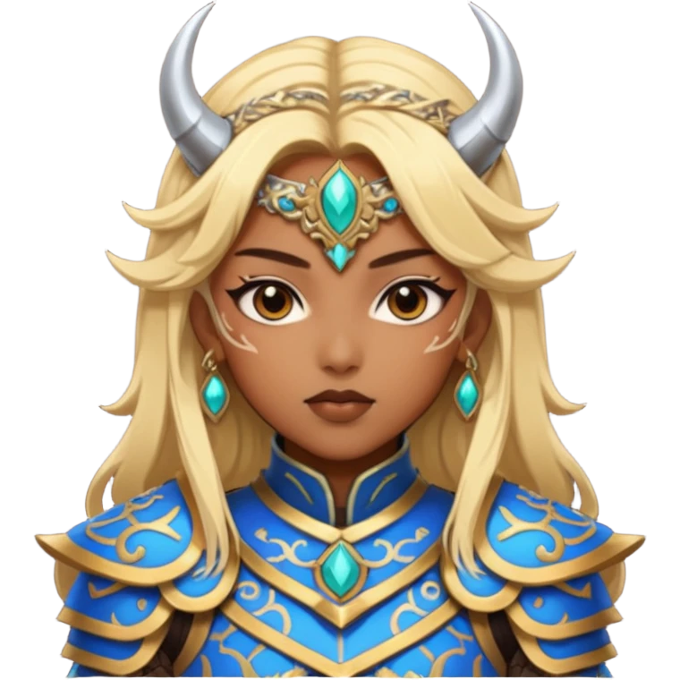 Rumi from K-pop demon hunters brown blonde hair emoji