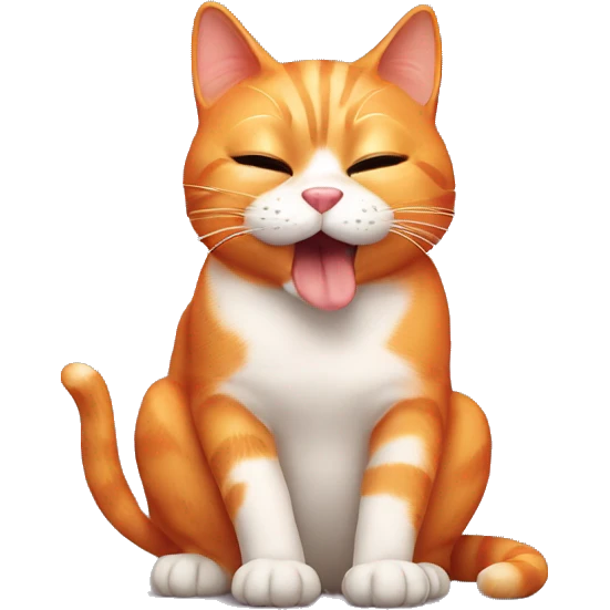 orange cat blowing a kiss  emoji