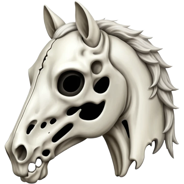 Skeleton horse head emoji