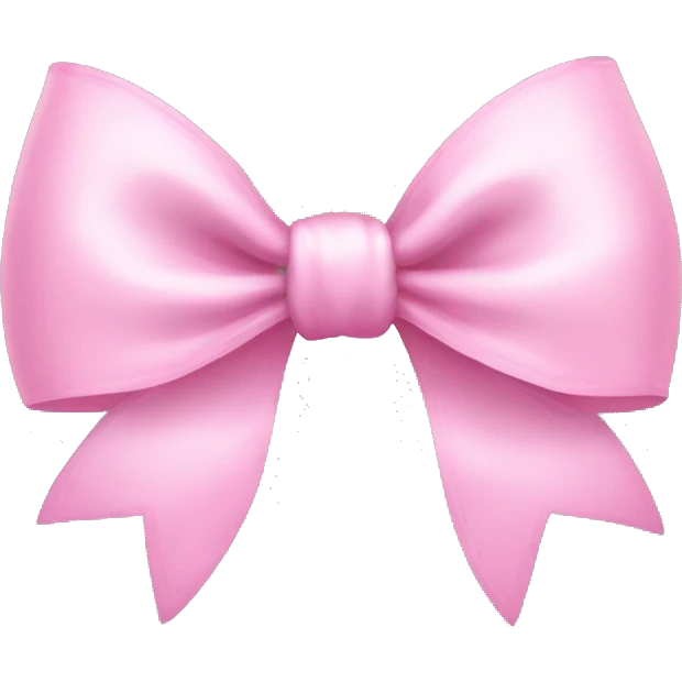 Coquette light pink bow emoji