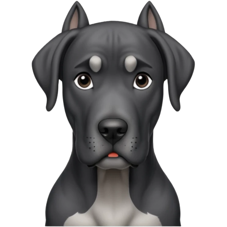 Black and gray Great Dane emoji