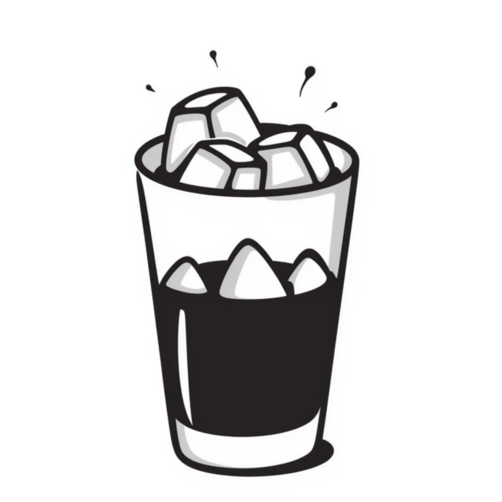 a cup of  ice americano emoji