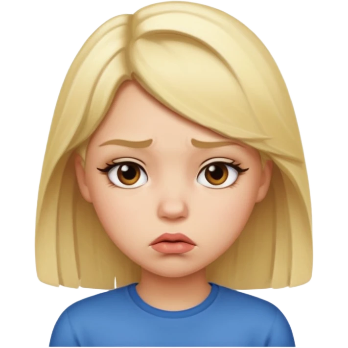 Pouting girl emoji