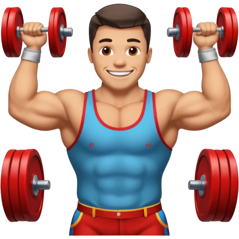 Strongman with Weights in circus emoji