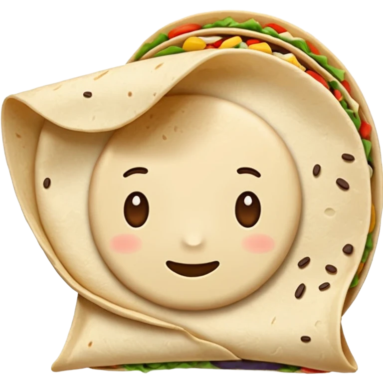 flour tortilla without filling emoji
