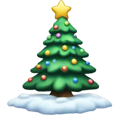 christmas tree with snow  emoji
