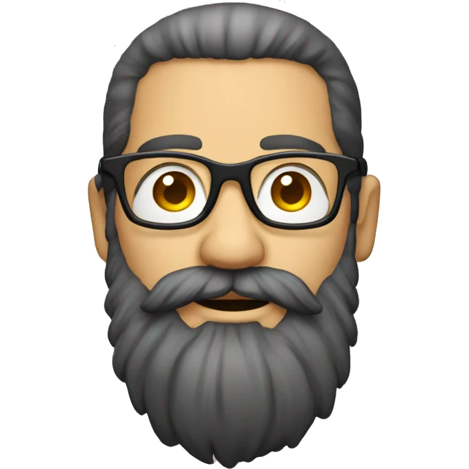 Homme barbu lunette emoji