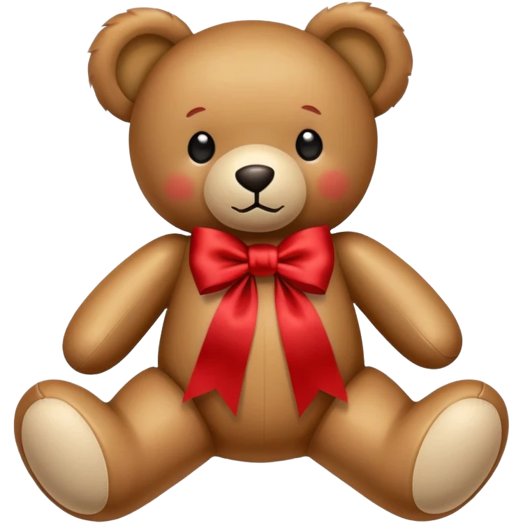 Bow on a teddy bear emoji