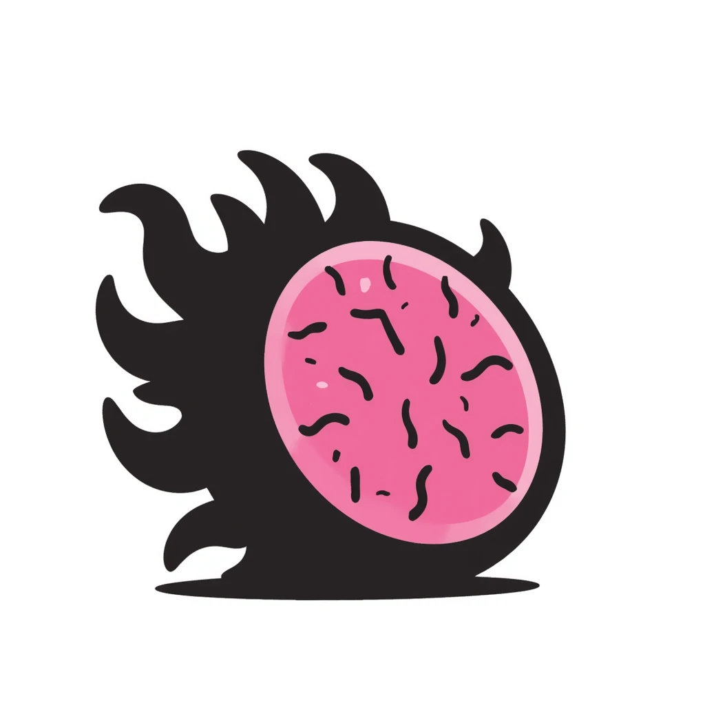 dragon fruit, hand drawn doodle style emoji