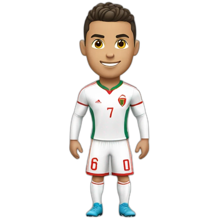 Cristiano Ronaldo avec un maillot du maroc emoji