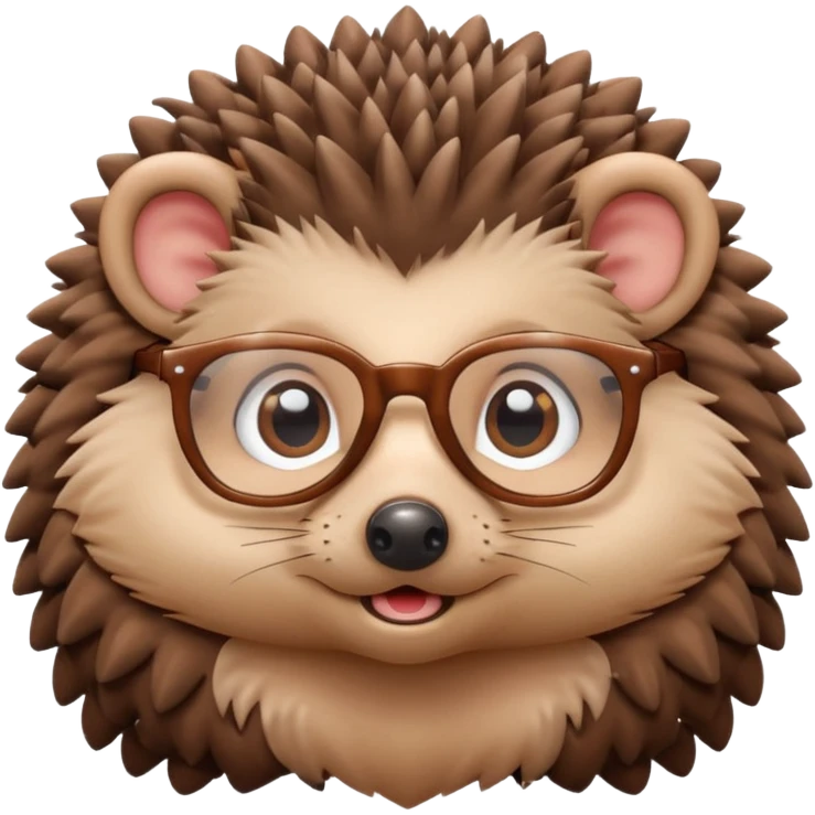 a cute hedgehog with glasses




















 emoji